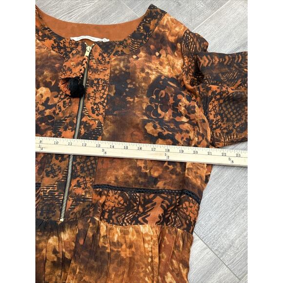 Soft Surroundings Womens Size 18W Orange Black Kaftan Maxi Boho Festival Dress - Picture 12 of 14